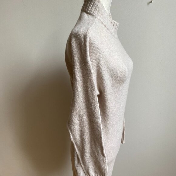 BP Women Long Sleeve Sweater Dress BNWOT Sz 2XSmall Beige Mock Neck New - Picture 3 of 7